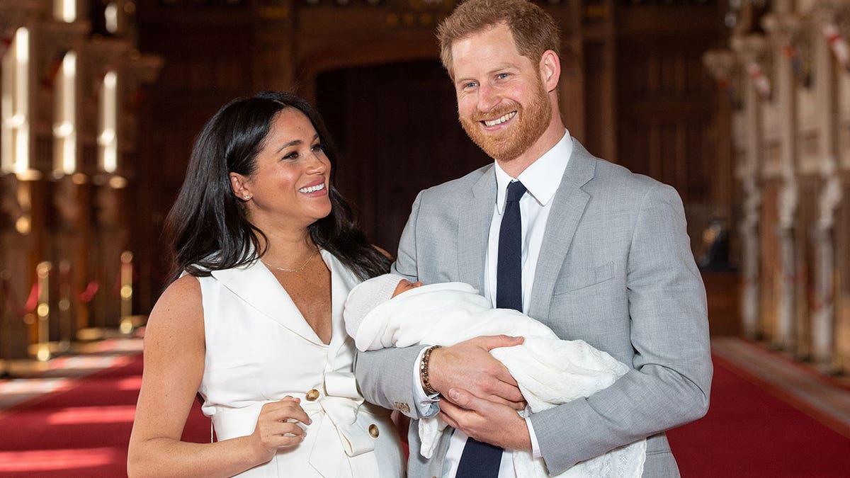 Harry and Meghan with their son Archie