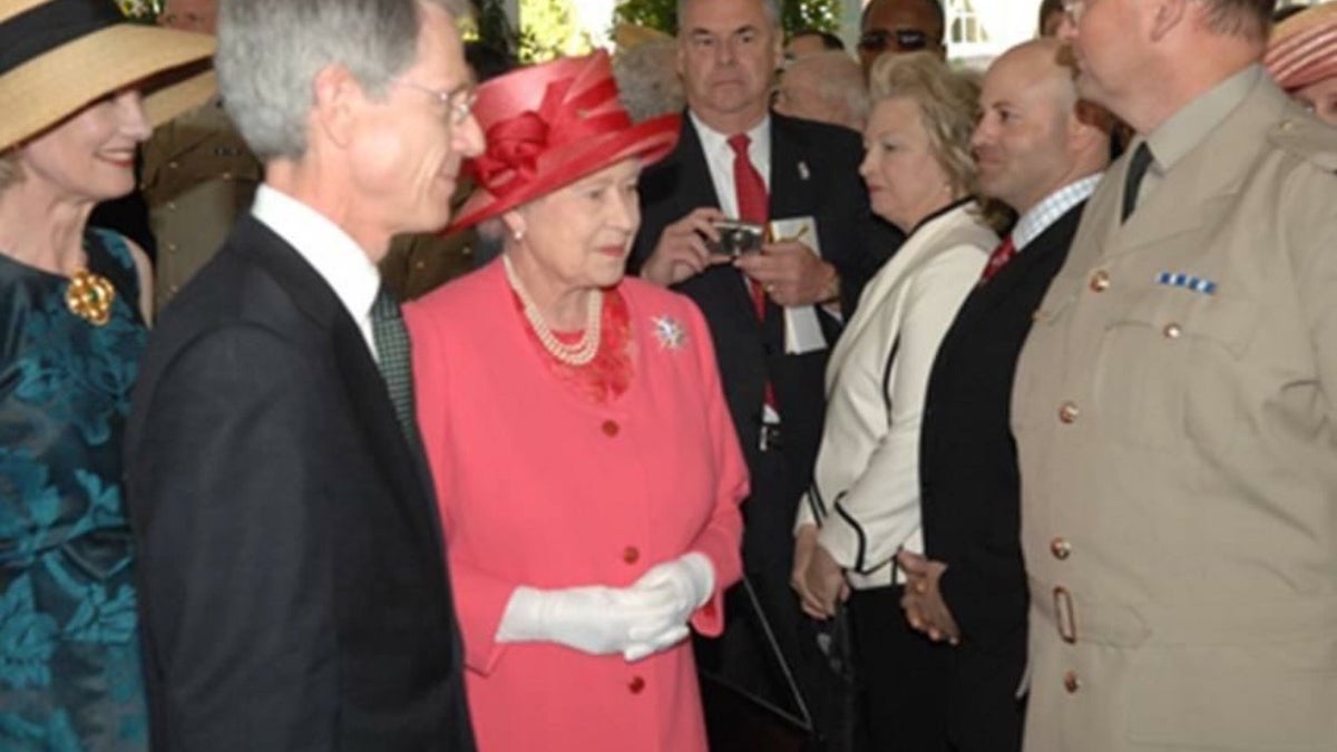 Queen Elizabeth II with author