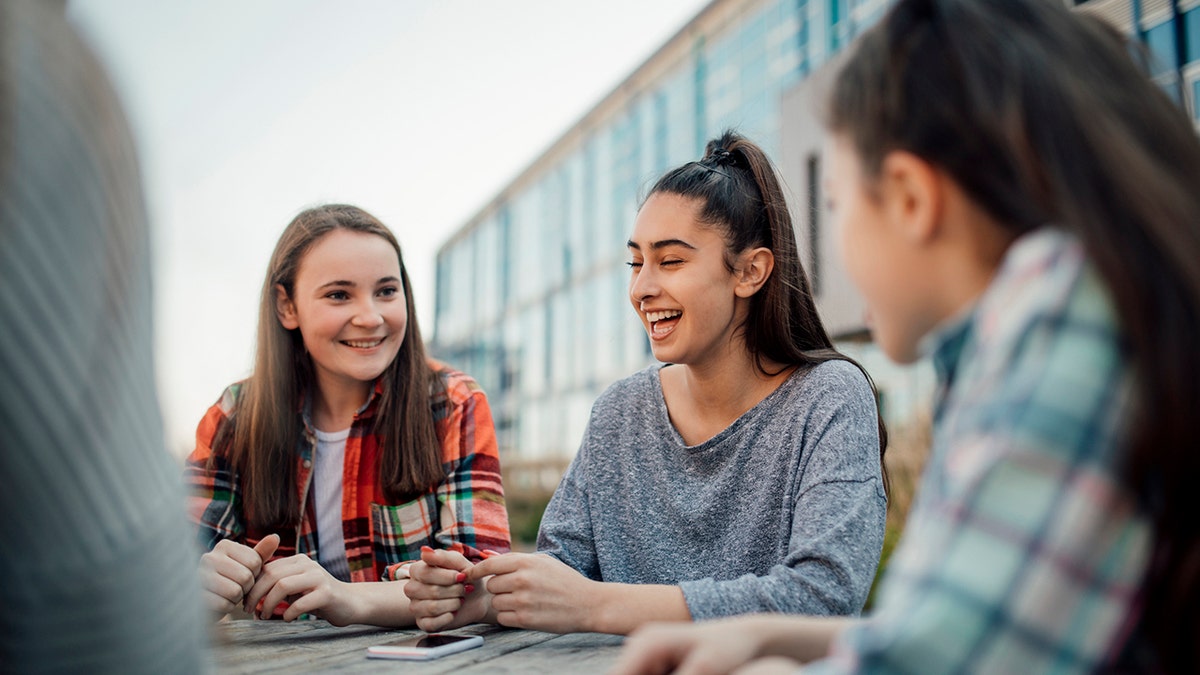 girls talk at school