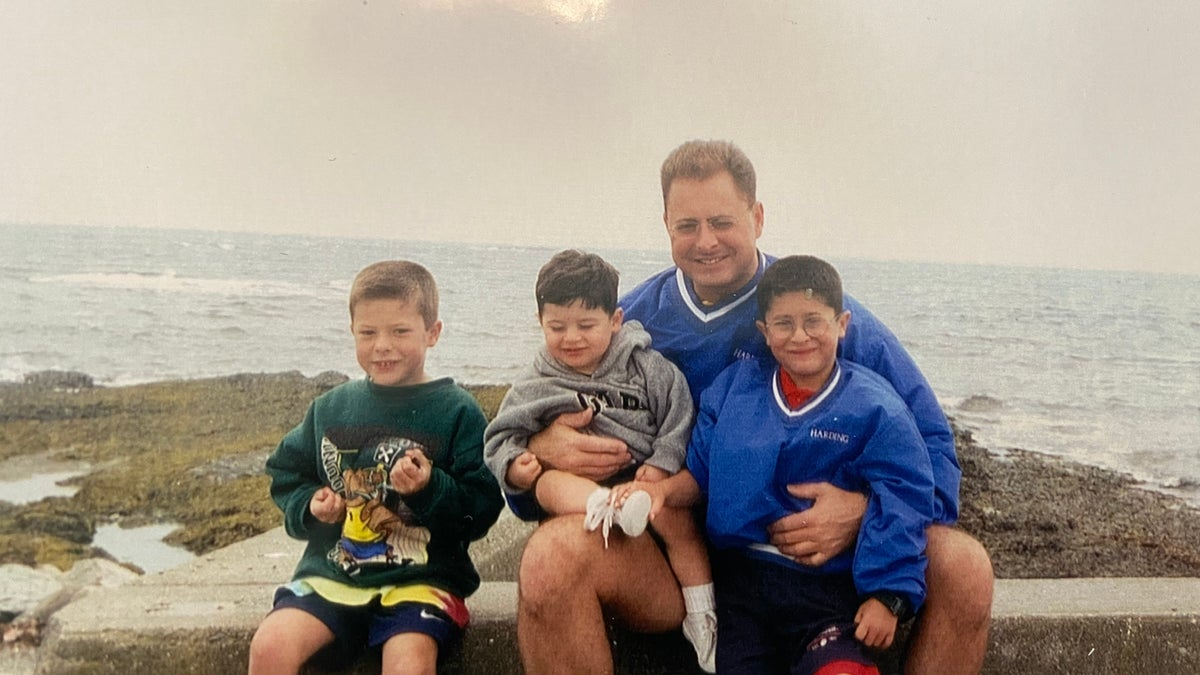 John Bocchi with his three sons