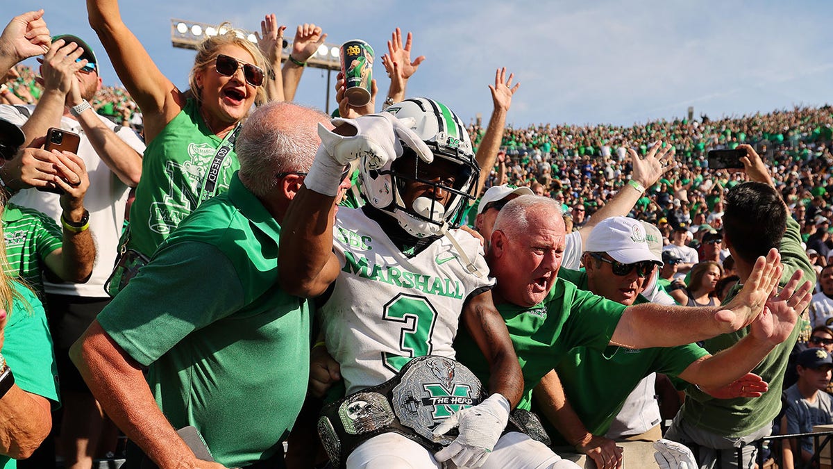 Marshall celebrates touchdown