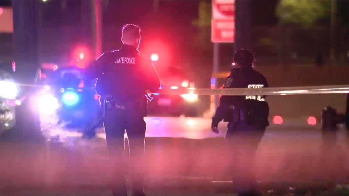 Michigan state police on shooting scene