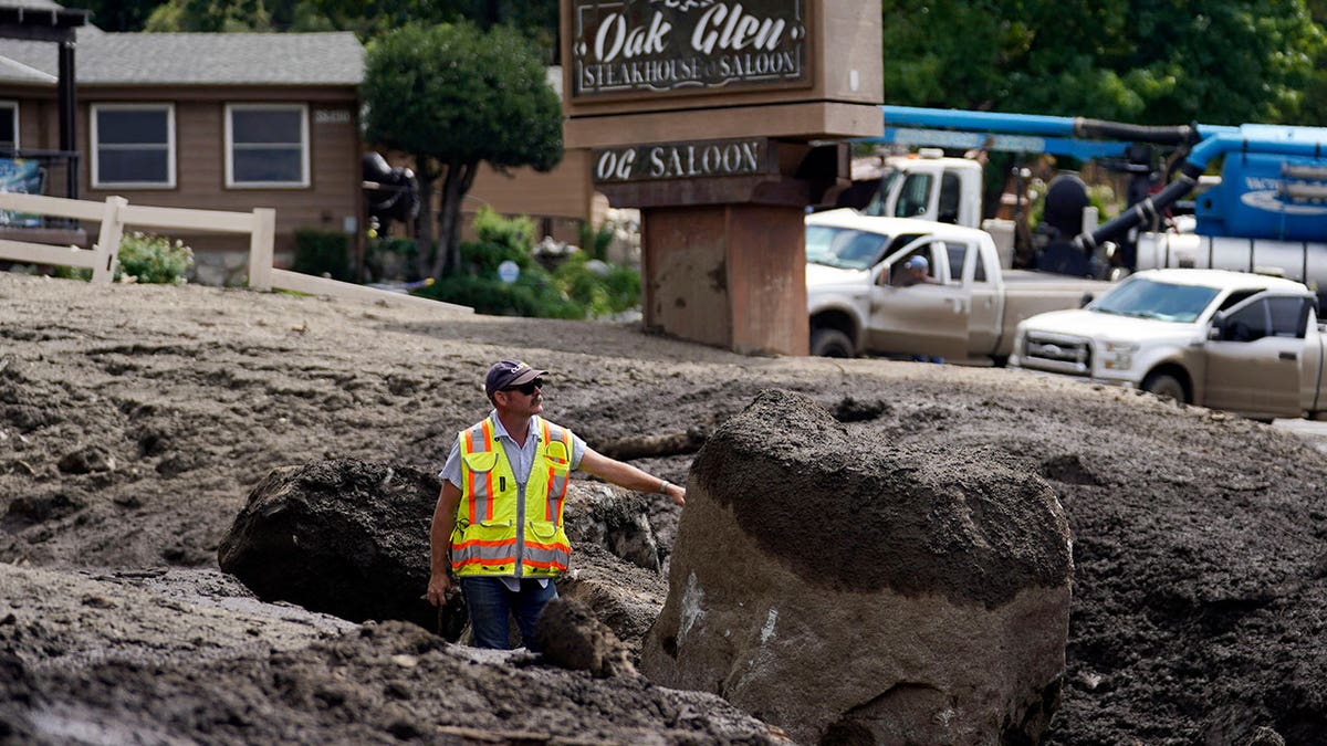 mudslide debris