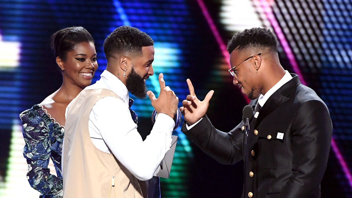 Gabrielle Union, Odell Beckham and Saquon Barkley