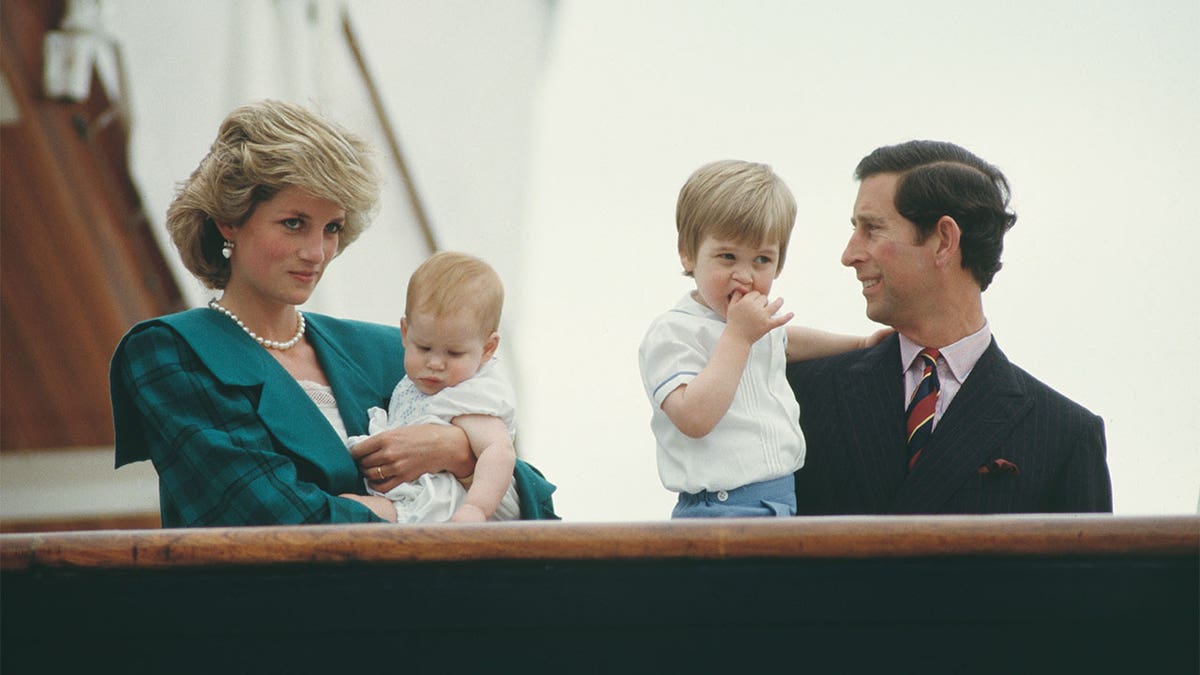 Prince Charles and Diana, Princess of Wales with their sons William and Harry