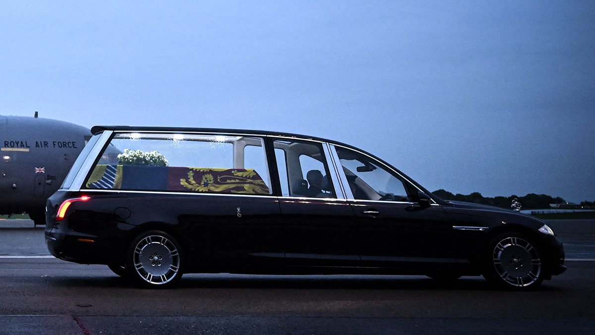 Queen Elizabeth's Jaguar hearse funeral car