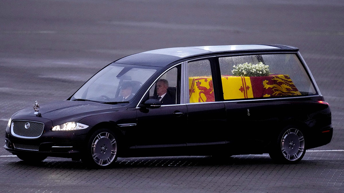 The queen's Jaguar hearse