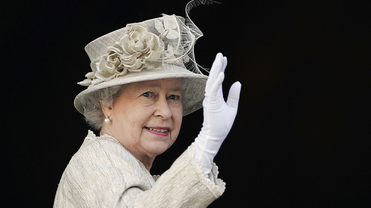 Queen Elizabeth II waves