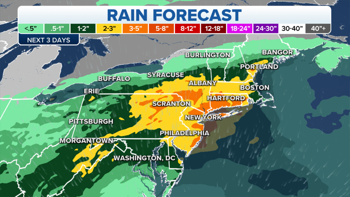 Northeast weather forecast rain