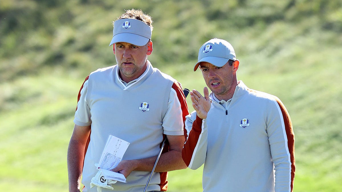 Rory McIlroy and Ian Poulter at Ryder Cup