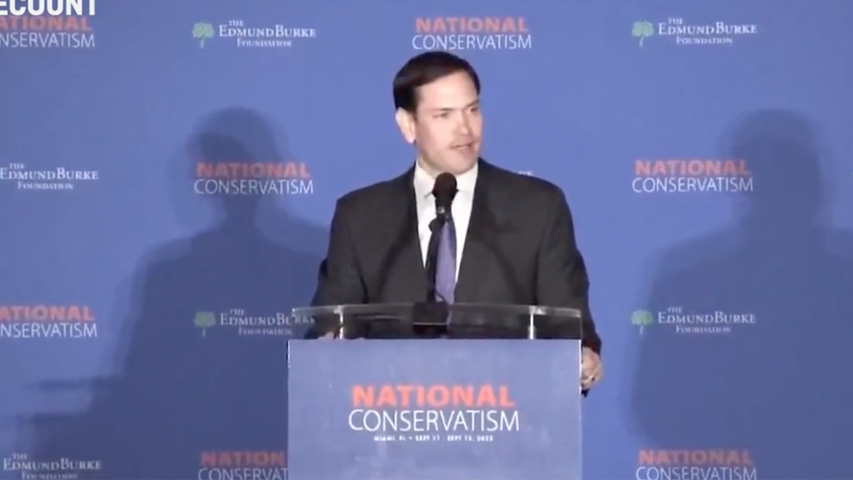 Sen. Rubio speaking at the National Conservatism conference
