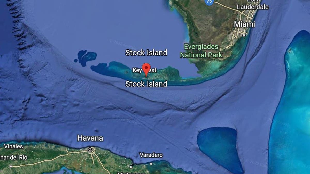 Map showing Stock Island, Fla.