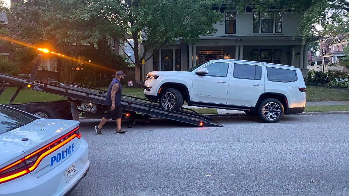 SUV towed