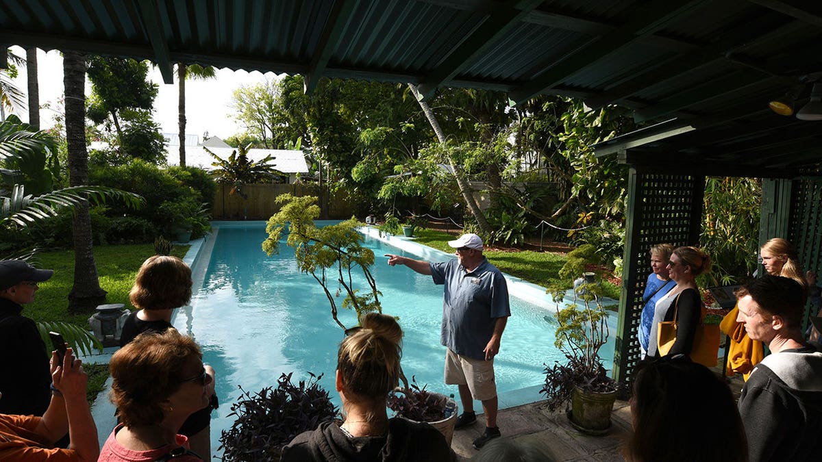 Visitors at Ernest Hemingway's house
