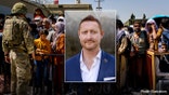 Daniel Elkins headshot over Afghanistan image