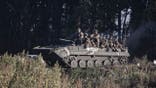 Ukrainian forces patrol