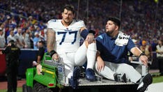 Titans’ Taylor Lewan out for season after suffering knee injury against Bills
