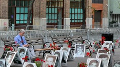 Survivors of Iran 'death commission' decry Raisi at United Nations, fill park with 2,000 photos of victims
