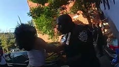 NYPD releases video of cop slugging woman interfering in arrest of armed attempted murder suspect