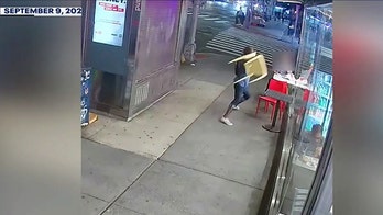 Video catches violent chair attack in NYC, suspect still on the loose