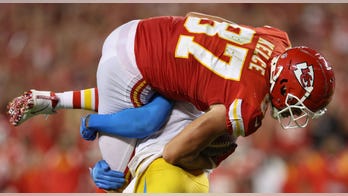 Travis Kelce reacts to getting 'powerbombed' by Derwin James Jr.: 'He surprised the s--- out of me'