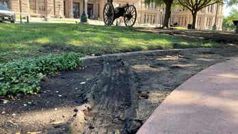 Suspect arrested for recklessly driving through TX State Capitol grounds in Austin, leaving a trail of damage