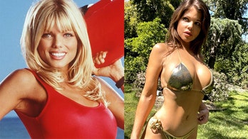 'Baywatch' star Donna D'Errico poses in a gold bikini after being told she's 'too old': 'Keep cool'