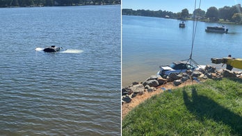 Retired NYPD officer rescues driver who crashed convertible into North Carolina lake