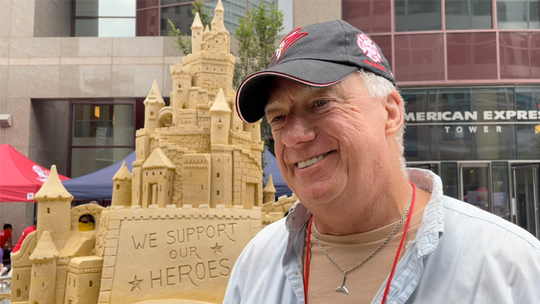 Tunnel to Towers NYC 5K: Sand sculptor pays tribute to 9/11 first responders with stunning sandcastle