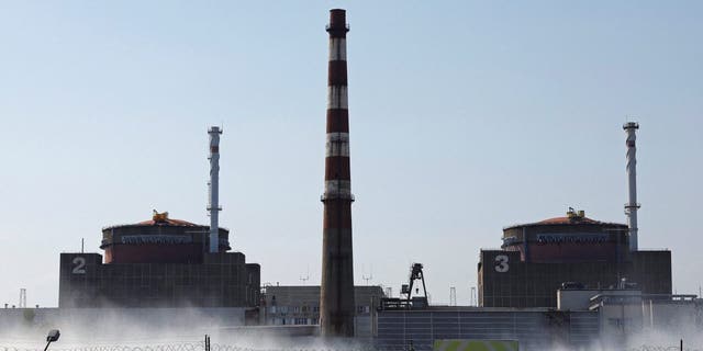 A view shows the Zaporizhzhia Nuclear Power Plant in the course of Ukraine-Russia conflict outside the Russian-controlled city of Enerhodar in Zaporizhzhia region, Ukraine Aug. 30, 2022. 