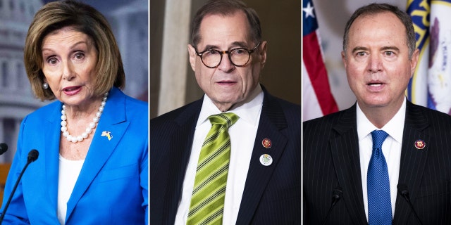 House Speaker Nancy Pelosi, Rep. Jerrold Nadler and Rep. Adam Schiff