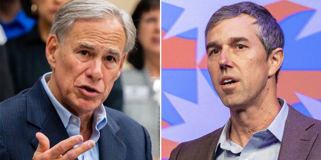 Texas gubernatorial candidates Greg Abbott, a Republican, and Beto O'Rourke, a Democrat.