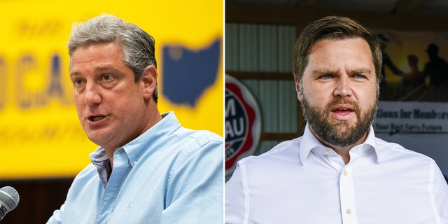 Ohio Democratic Senate candidate Tim Ryan and Ohio GOP Senate candidate J.D. Vance.