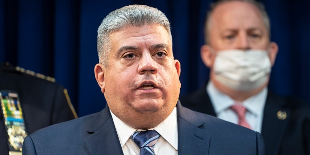 NEW YORK, UNITED STATES - 2022/01/04: Brooklyn District Attorney Eric Gonzalez speaks during press conference in District Attorney office. (Lev Radin/Pacific Press/LightRocket via Getty Images)