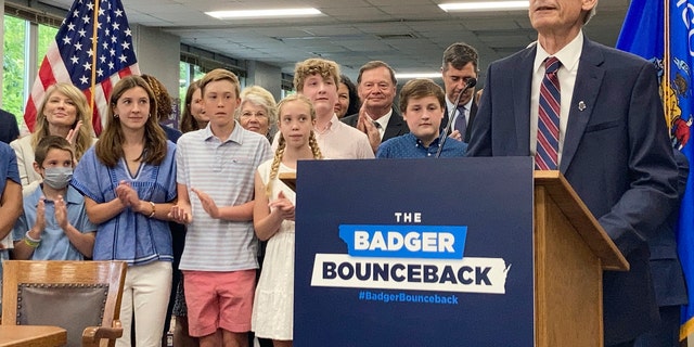 Wisconsin Gov.  Tony Evers speaks at Cumberland Elementary School, July 8, 2021. Gov.  Evers is calling for spending nearly $2 billion more on public K-12 schools.