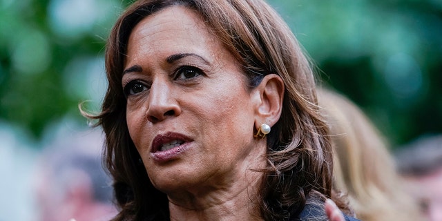 Vice President Kamala Harris speaks to former New York City mayor Michael Bloomberg at the ceremony to commemorate the 21st anniversary of the terrorist attacks, Sunday, Sept. 11, 2022, in New York. 
