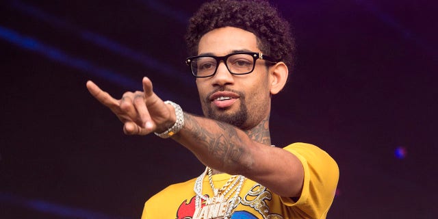 Philadelphia rapper PnB Rock performs at the 2018 Firefly Music Festival in Dover, Del., on June 16, 2018. 