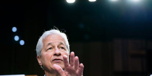 JPMorgan Chase &amp; Company Chairman and CEO Jamie Dimon testifies at a Senate Banking Committee annual Wall Street oversight hearing, Thursday, Sept. 22, 2022.