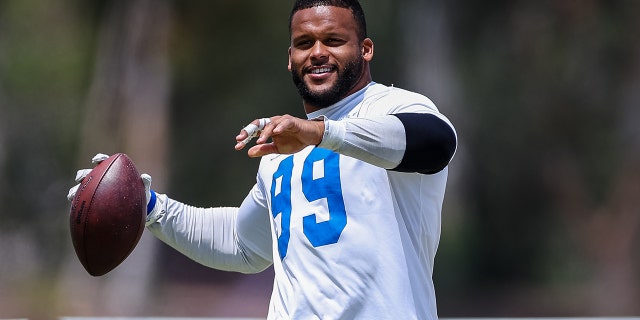 Aaron Donald in Irvine, Calif.