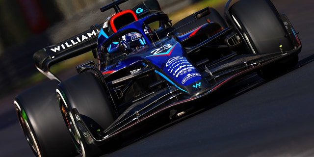 Alex Albon drives the Williams FW44 Mercedes during practice ahead of the F1 Italian Grand Prix at Autodromo Nazionale Monza on Sept. 9, 2022, in Monza, Italy.
