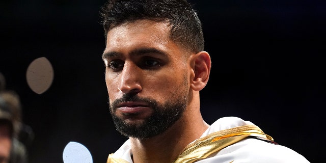 Amir Khan before his fight against Kell Brook at the AO Arena, Manchester. Picture date: Saturday February 19, 2022.