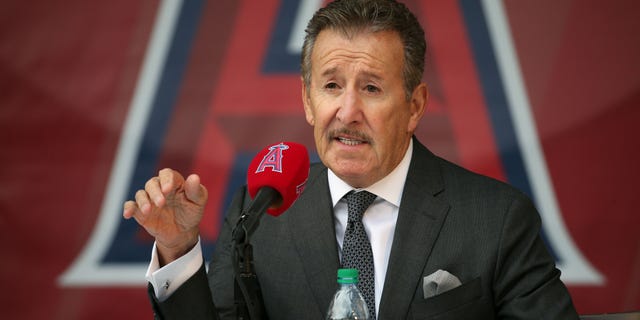 Los Angeles Angels owner Arte Moreno answers questions during a press conference to introduce Anthony Rendon at Angel Stadium of Anaheim Dec. 14, 2019, in Anaheim, Calif.
