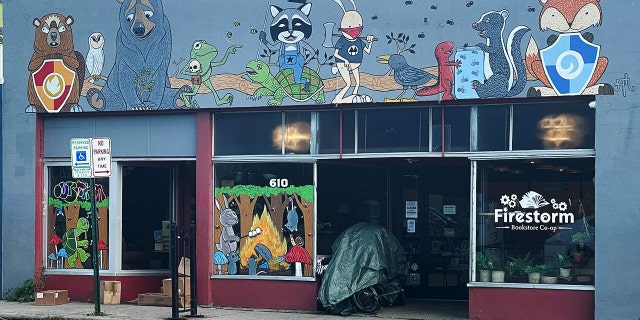 Firestorm Bookstore Co-op in West Asheville, which has faced allegations of being a front for extremist Antifa activity.