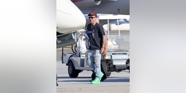Disgraced singer Adam Levine and his pregnant wife hopped on a private jet on a romantic getaway before the performer's charity performance in Las Vegas on October 1st for Shaquille O’Neil’s foundation.  