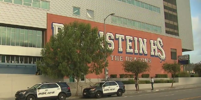 Two students at Helen Bernstein High School in Los Angeles overdosed on pills Tuesday night, leaving one dead, authorities said.
