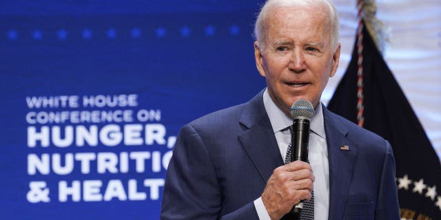 President Joe Biden speaks at the White House Conference On Hunger, Nutrition And Health in Washington, D.C., Sept. 28, 2022.