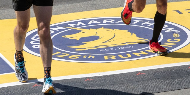 Athletes compete in the 126 Boston Marathons on April 18, 2022 in Boston.