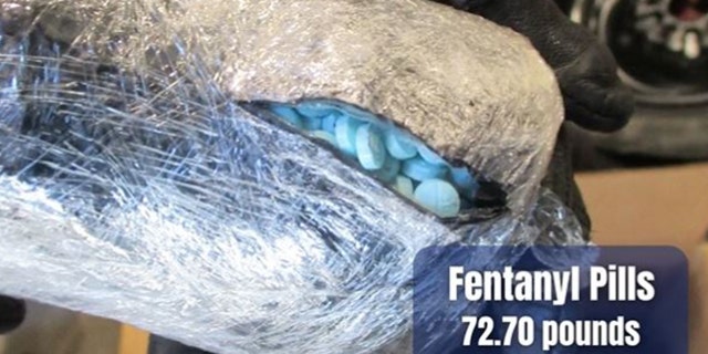 Video released by U.S. Customs and Border Protection showed fentanyl seized at the border in San Diego.