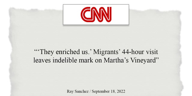 CNN story on the Martha's Vineyard migrants situation.