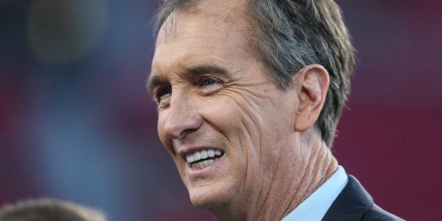 Chris Collinsworth during the NFL game between the Seattle Seahawks and the Los Angeles Rams on December 08, 2019, at the Los Angeles Memorial Coliseum in Los Angeles.